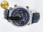Patek Philippe Grand Complications 6102G Moon YLF SS Blue Dial Crystal Bezel on Blue Leather Strap A240 - Görsel 9