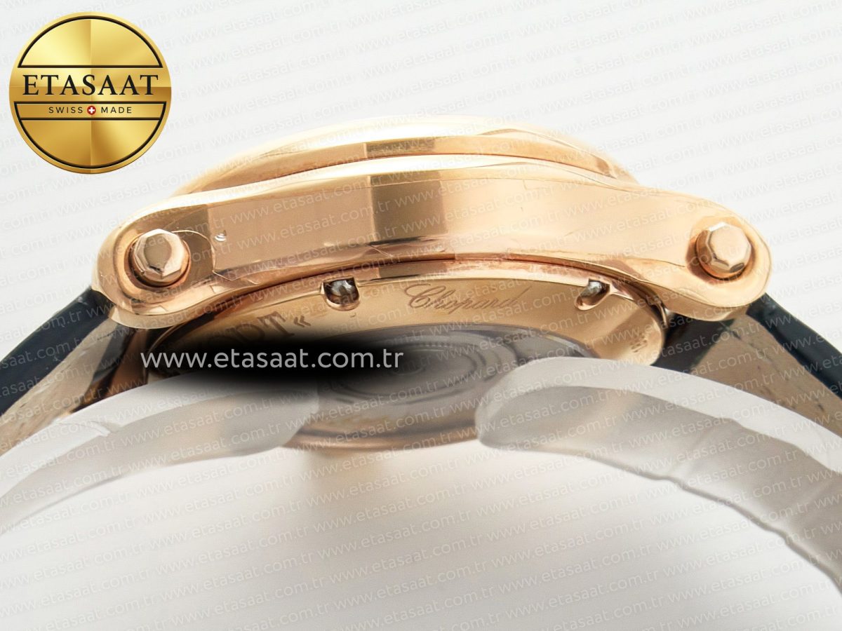 Chopard Happy Sports 30MM YF RG White Dial on Green Leather Strap A2892 - Görsel 13
