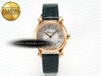 Chopard Happy Sports 30MM YF RG White Dial on Green Leather Strap A2892 - Görsel 3