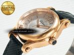 Chopard Happy Sports 30MM YF RG White Dial on Green Leather Strap A2892 - Görsel 6