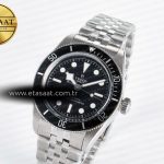 Tudor Heritage Black Bay 41mm SS ZF 1:1 Best Edition Black Dial Black Bezel on SS Bracelet A2824