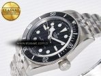 Tudor Heritage Black Bay 41mm SS ZF 1:1 Best Edition Black Dial Black Bezel on SS Bracelet A2824 - Görsel 6