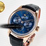 IWC IW5033 Portugieser Perpetual Calendar RG V9F 1:1 Best Edition Blue Dial on Black Leather Strap A52610