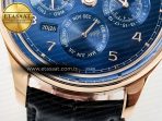 IWC IW5033 Portugieser Perpetual Calendar RG V9F 1:1 Best Edition Blue Dial on Black Leather Strap A52610 - Görsel 13
