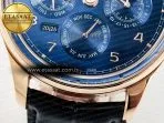 IWC IW5033 Portugieser Perpetual Calendar RG V9F 1:1 Best Edition Blue Dial on Black Leather Strap A52610 - Görsel 13
