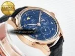 IWC IW5033 Portugieser Perpetual Calendar RG V9F 1:1 Best Edition Blue Dial on Black Leather Strap A52610 - Görsel 7