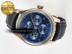 IWC IW5033 Portugieser Perpetual Calendar RG V9F 1:1 Best Edition Blue Dial on Black Leather Strap A52610 - Görsel 9