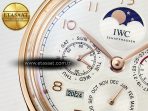 IWC IW5033 Portugieser Perpetual Calendar Best Edition White Dial on Brown Leather Strap A52610 - Görsel 9