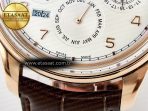 IWC IW5033 Portugieser Perpetual Calendar Best Edition White Dial on Brown Leather Strap A52610 - Görsel 12