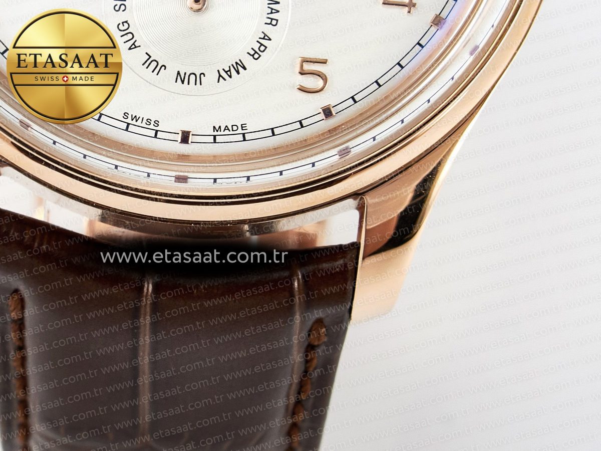 IWC IW5033 Portugieser Perpetual Calendar Best Edition White Dial on Brown Leather Strap A52610 - Görsel 13