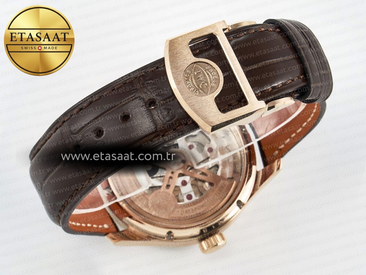 IWC IW5033 Portugieser Perpetual Calendar Best Edition White Dial on Brown Leather Strap A52610 - Görsel 16