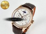 IWC IW5033 Portugieser Perpetual Calendar Best Edition White Dial on Brown Leather Strap A52610 - Görsel 2