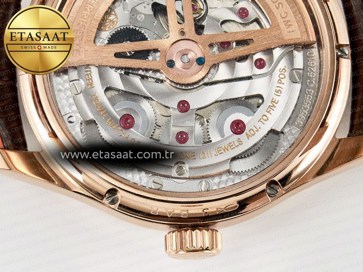 IWC IW5033 Portugieser Perpetual Calendar Best Edition White Dial on Brown Leather Strap A52610 - Görsel 21