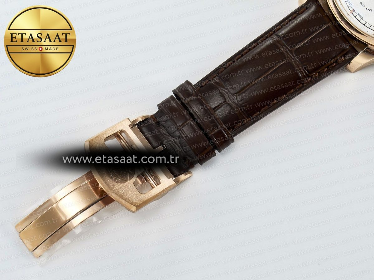 IWC IW5033 Portugieser Perpetual Calendar Best Edition White Dial on Brown Leather Strap A52610 - Görsel 24