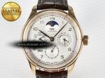 IWC IW5033 Portugieser Perpetual Calendar Best Edition White Dial on Brown Leather Strap A52610 - Görsel 4