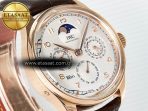 IWC IW5033 Portugieser Perpetual Calendar Best Edition White Dial on Brown Leather Strap A52610 - Görsel 5