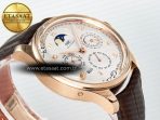 IWC IW5033 Portugieser Perpetual Calendar Best Edition White Dial on Brown Leather Strap A52610 - Görsel 6