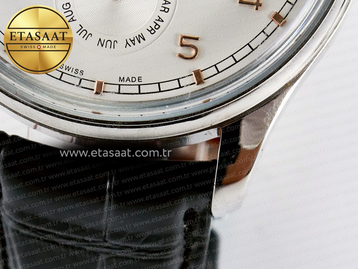 IWC IW5033 Portugieser Perpetual Calendar SS V9F 1:1 Best Edition White Dial on Black Leather Strap A52610 - Görsel 14