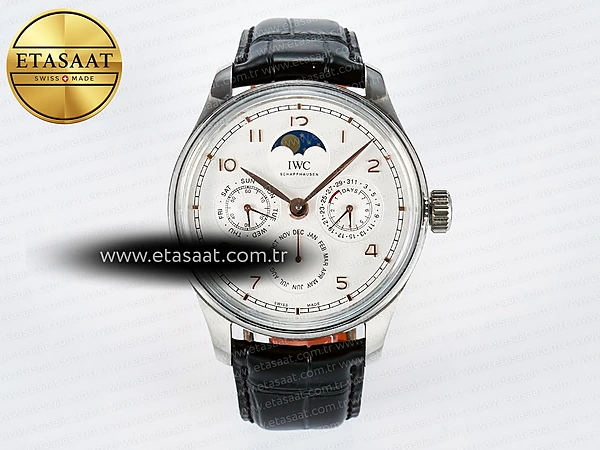 IWC IW5033 Portugieser Daimi Takvim V9F Beyaz A52610 Eta Saat - 1:1 Süper Klon Replika Saat