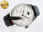 IWC IW5033 Portugieser Perpetual Calendar SS V9F 1:1 Best Edition White Dial on Black Leather Strap A52610 - Görsel 8