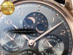 IWC IW5034 Portugieser Perpetual Calendar RG V9F 1:1 Best Edition Black Dial on Black Leather Strap A52610 - Görsel 11