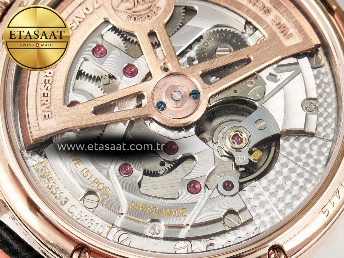 IWC IW5034 Portugieser Perpetual Calendar RG V9F 1:1 Best Edition Black Dial on Black Leather Strap A52610 - Görsel 20
