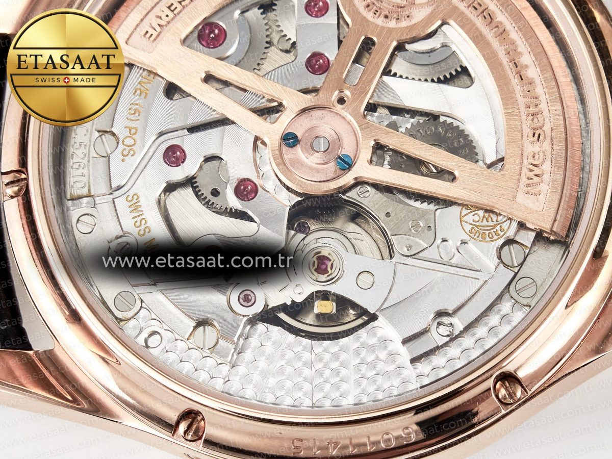 IWC IW5034 Portugieser Perpetual Calendar RG V9F 1:1 Best Edition Black Dial on Black Leather Strap A52610 - Görsel 21