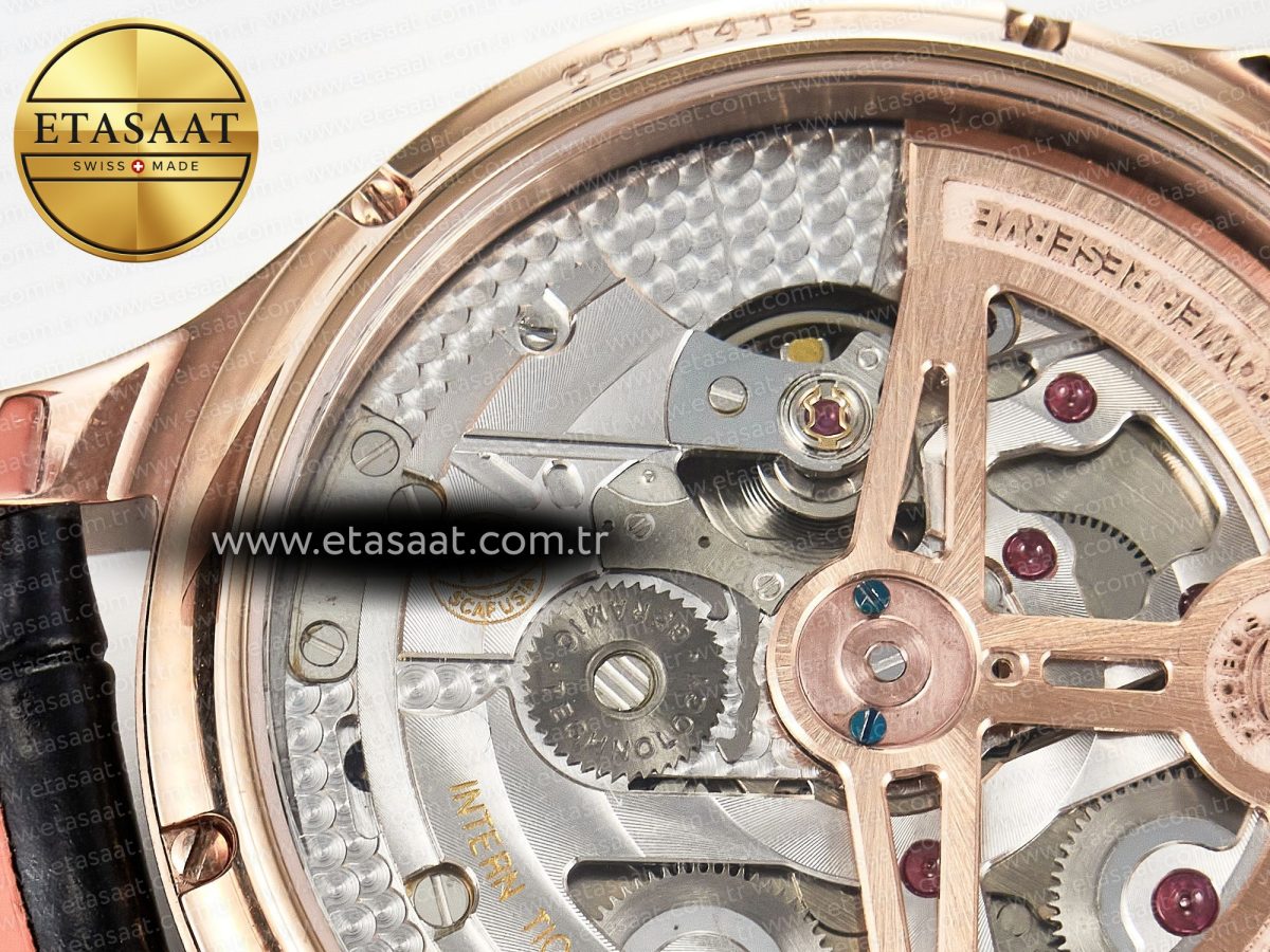 IWC IW5034 Portugieser Perpetual Calendar RG V9F 1:1 Best Edition Black Dial on Black Leather Strap A52610 - Görsel 22