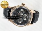 IWC IW5034 Portugieser Perpetual Calendar RG V9F 1:1 Best Edition Black Dial on Black Leather Strap A52610 - Görsel 9
