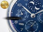 IWC IW5034 Portugieser Perpetual Calendar SS V9F 1:1 Best Edition Blue Dial on Black Leather Strap A52610 - Görsel 10