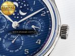IWC IW5034 Portugieser Perpetual Calendar SS V9F 1:1 Best Edition Blue Dial on Black Leather Strap A52610 - Görsel 12