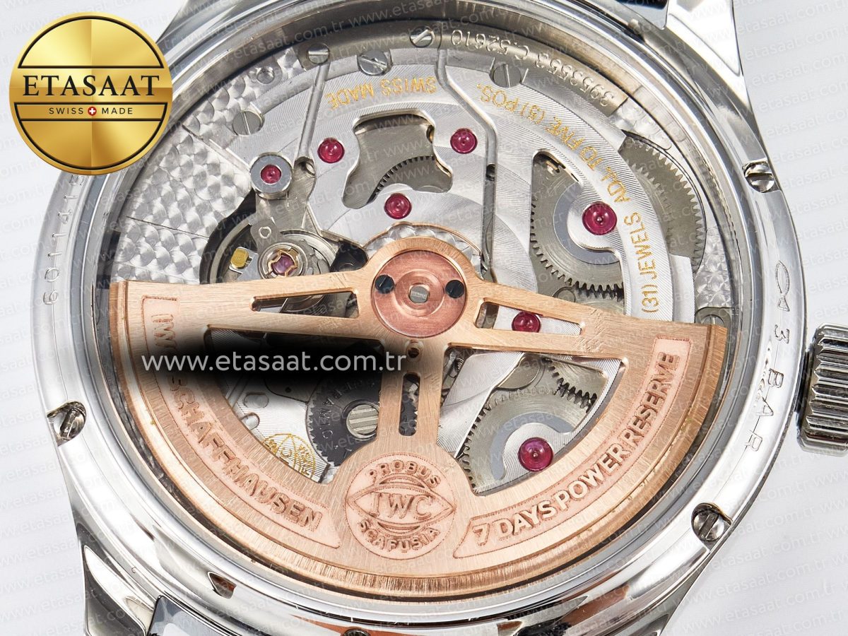 IWC IW5034 Portugieser Perpetual Calendar SS V9F 1:1 Best Edition Blue Dial on Black Leather Strap A52610 - Görsel 19