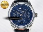 IWC IW5034 Portugieser Perpetual Calendar SS V9F 1:1 Best Edition Blue Dial on Black Leather Strap A52610 - Görsel 4