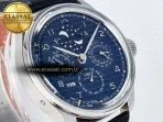 IWC IW5034 Portugieser Perpetual Calendar SS V9F 1:1 Best Edition Blue Dial on Black Leather Strap A52610 - Görsel 5