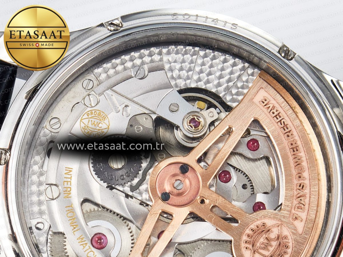 IWC IW5034 Portugieser Perpetual Calendar SS V9F 1:1 Best Edition White Dial on Black Leather Strap A52610 - Görsel 21