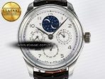 IWC IW5034 Portugieser Perpetual Calendar SS V9F 1:1 Best Edition White Dial on Black Leather Strap A52610 - Görsel 4
