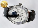 IWC IW5034 Portugieser Perpetual Calendar SS V9F 1:1 Best Edition White Dial on Black Leather Strap A52610 - Görsel 9