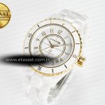Chanel J13 38mm YG White Ceramic BVF 1:1 Best Edition White Dial on Bracelet A12.1