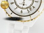 Chanel J13 38mm YG White Ceramic BVF 1:1 Best Edition White Dial on Bracelet A12.1 - Görsel 12