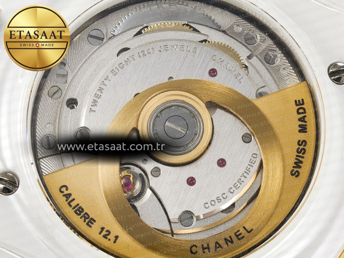 Chanel J13 38mm YG White Ceramic BVF 1:1 Best Edition White Dial on Bracelet A12.1 - Görsel 18