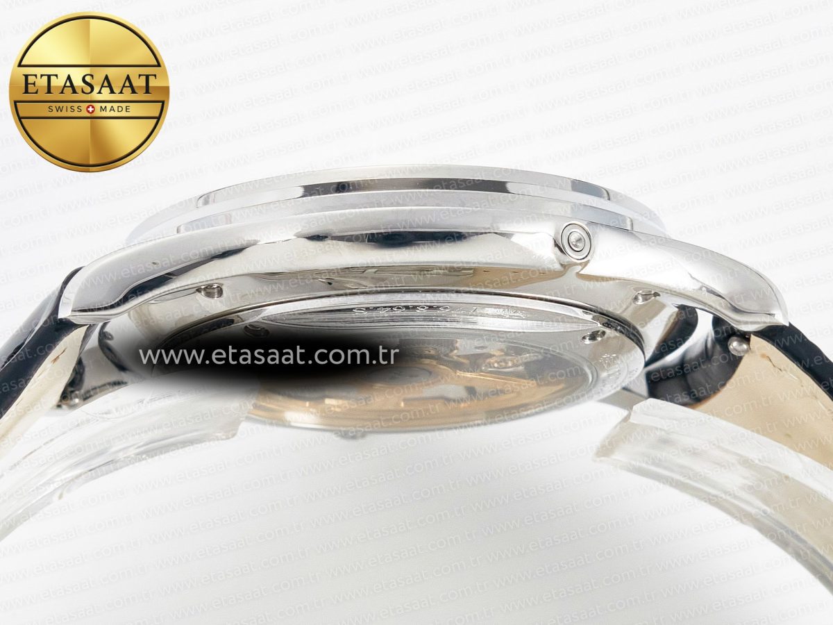 Jaeger Lecoultre Master Ultra Thin Moon 1368420 SS Z+F 1:1 Best Edition Blue Dial on Black Leather Strap SA925 Super Clone - Görsel 13