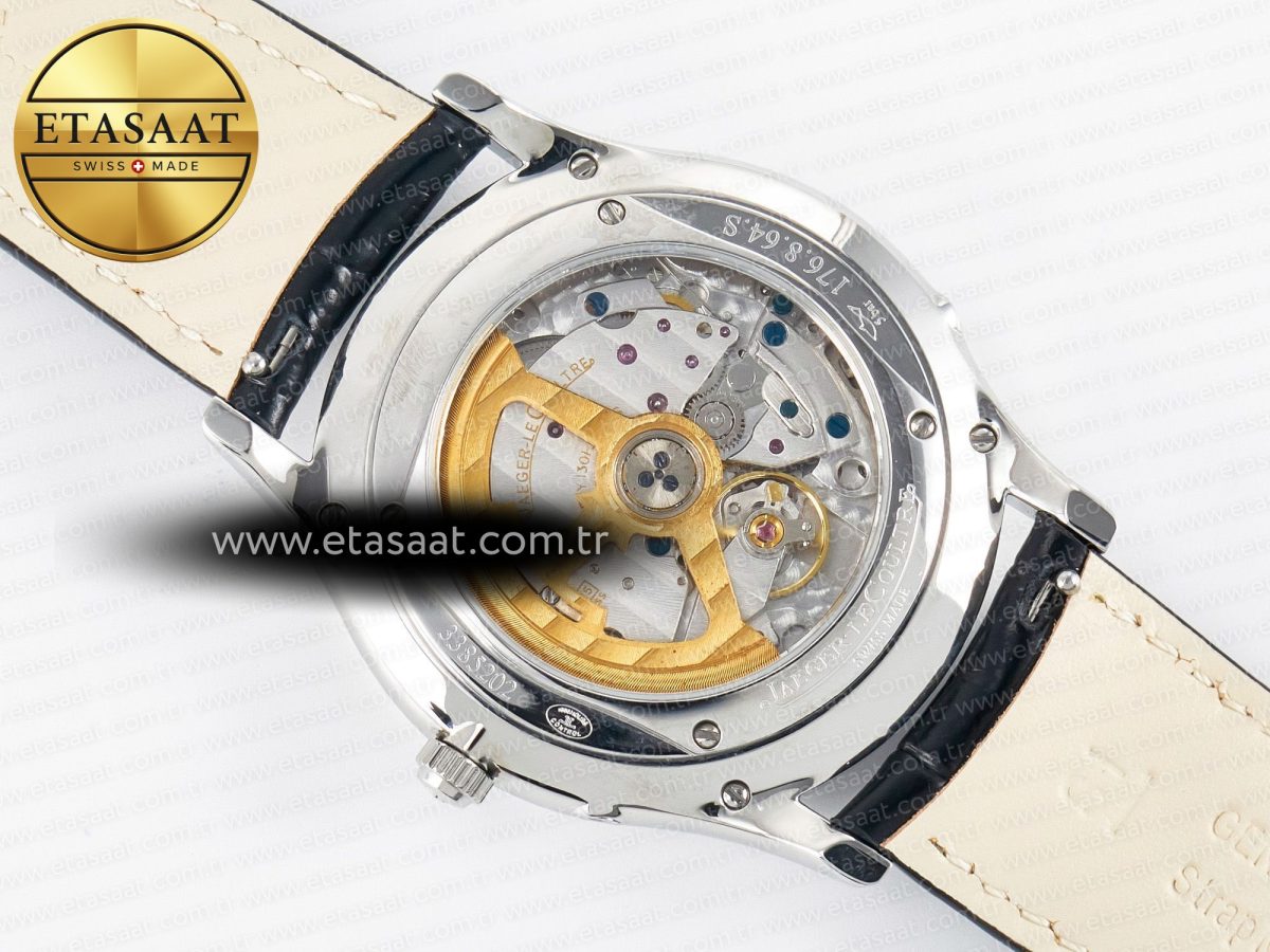 Jaeger Lecoultre Master Ultra Thin Moon 1368420 SS Z+F 1:1 Best Edition Blue Dial on Black Leather Strap SA925 Super Clone - Görsel 17