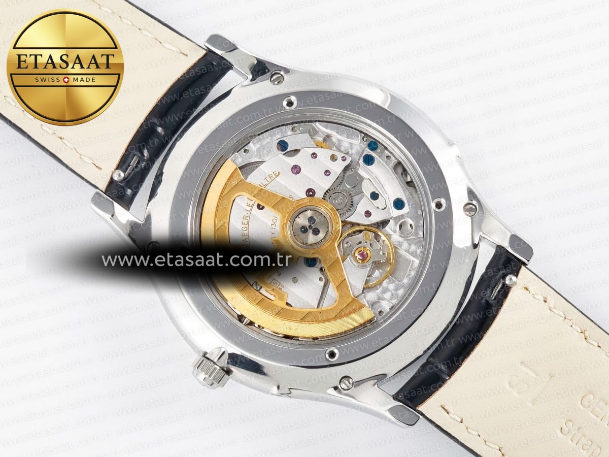 Jaeger Lecoultre Master Ultra Thin Moon 1368420 SS Z+F 1:1 Best Edition Blue Dial on Black Leather Strap SA925 Super Clone - Görsel 18