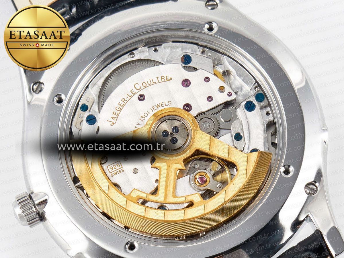 Jaeger Lecoultre Master Ultra Thin Moon 1368420 SS Z+F 1:1 Best Edition Blue Dial on Black Leather Strap SA925 Super Clone - Görsel 19