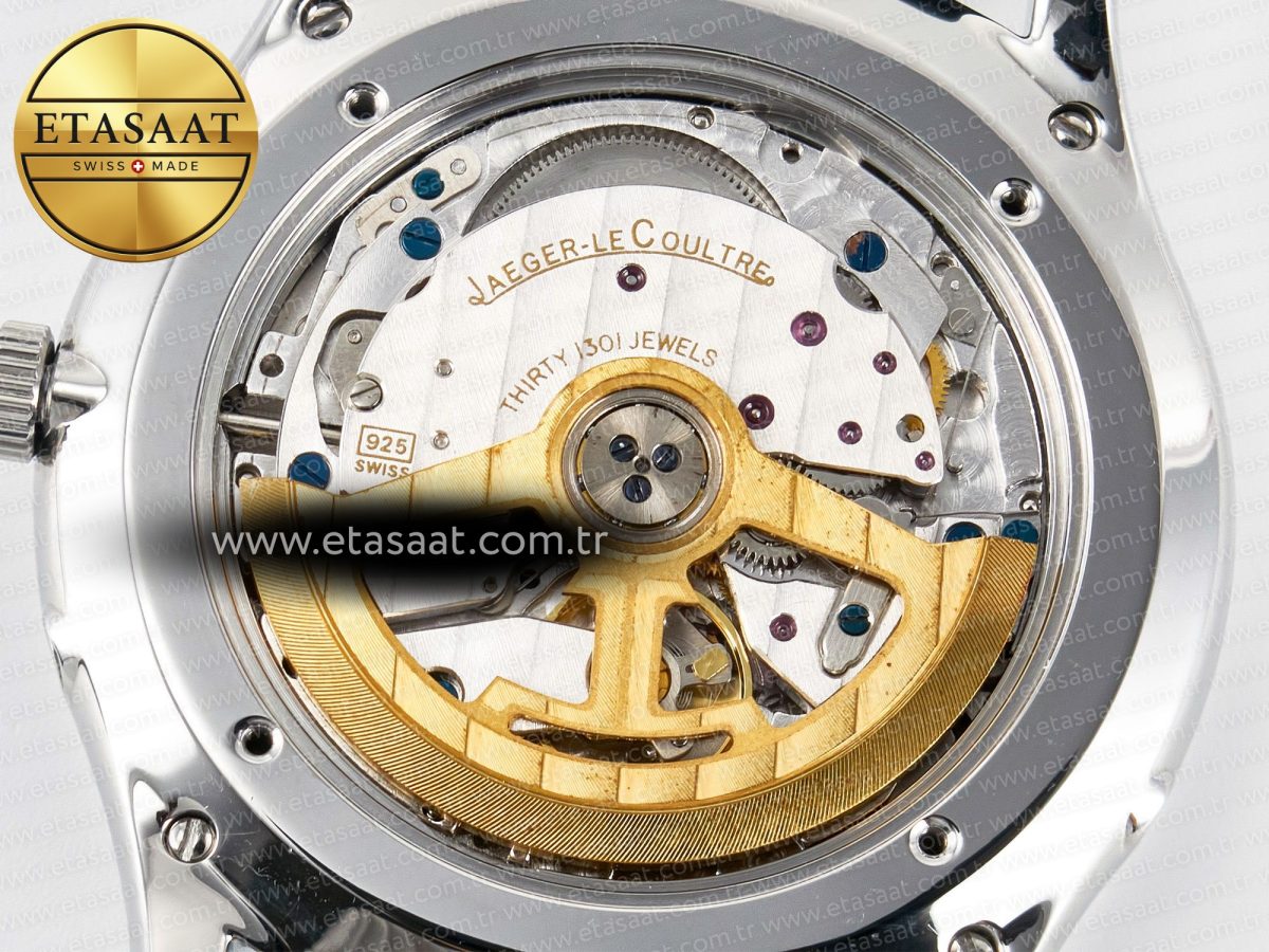Jaeger Lecoultre Master Ultra Thin Moon 1368420 SS Z+F 1:1 Best Edition Blue Dial on Black Leather Strap SA925 Super Clone - Görsel 20