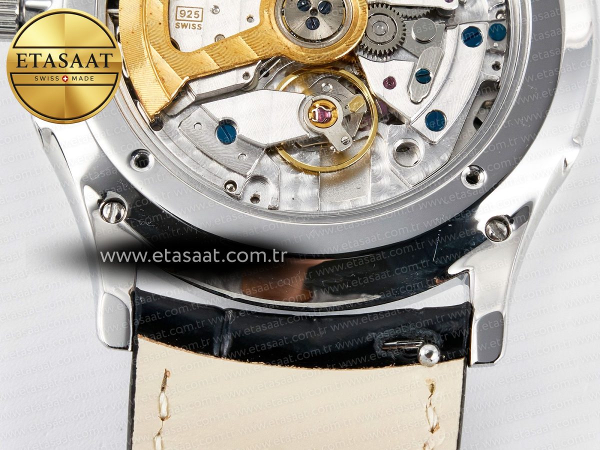 Jaeger Lecoultre Master Ultra Thin Moon 1368420 SS Z+F 1:1 Best Edition Blue Dial on Black Leather Strap SA925 Super Clone - Görsel 22