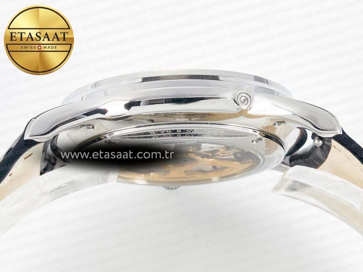 Jaeger Lecoultre Master Ultra Thin Moon 1368420 SS Z+F 1:1 Best Edition White Dial on Black Leather Strap SA925 Super Clone - Görsel 13