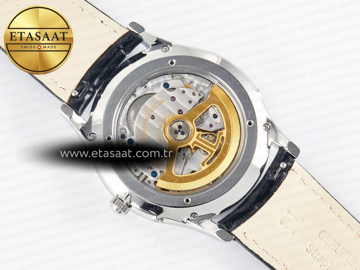 Jaeger Lecoultre Master Ultra Thin Moon 1368420 SS Z+F 1:1 Best Edition White Dial on Black Leather Strap SA925 Super Clone - Görsel 18