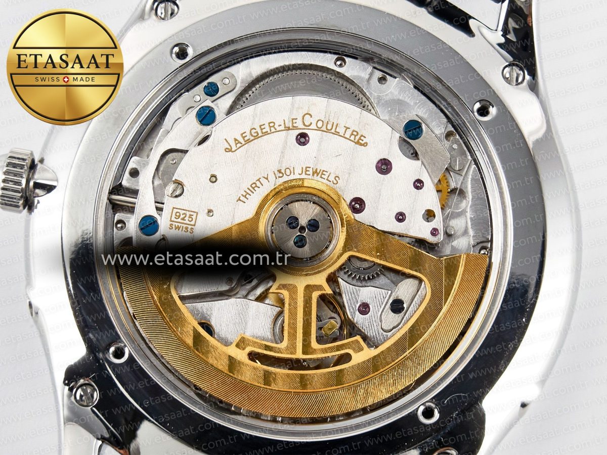 Jaeger Lecoultre Master Ultra Thin Moon 1368420 SS Z+F 1:1 Best Edition White Dial on Black Leather Strap SA925 Super Clone - Görsel 19