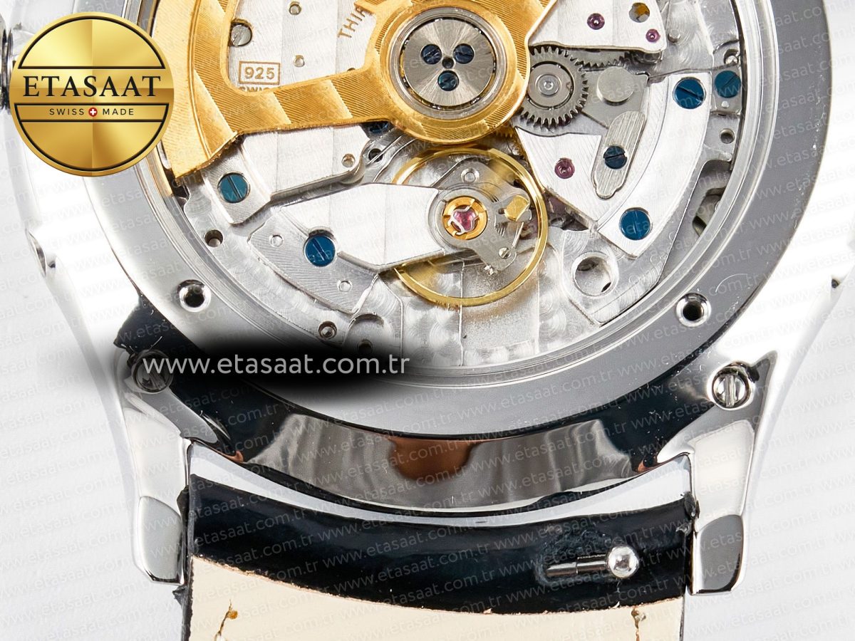 Jaeger Lecoultre Master Ultra Thin Moon 1368420 SS Z+F 1:1 Best Edition White Dial on Black Leather Strap SA925 Super Clone - Görsel 22